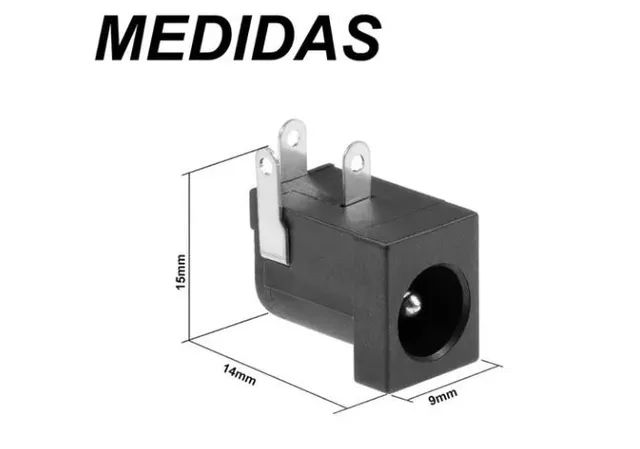 Conector Kit 2 Unid.  Dc Jack P4 Fêmea Dc-005 2,1mm Pci   Arduino Automação COD-CP728  - Foto 2