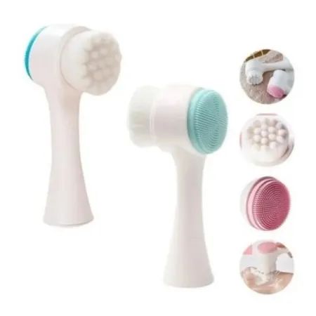 Escova Facial 3D Massagem Limpeza Esfoliação Suave Dia a Dia Skin Care wpp:43. * - Foto 3