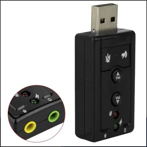 Placa Adaptador De Som Usb 7.1 