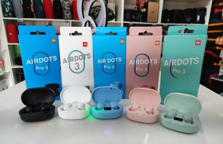 Fone de Ouvido, Airdots Pró 3, Coloridos, loja em Rio Preto.