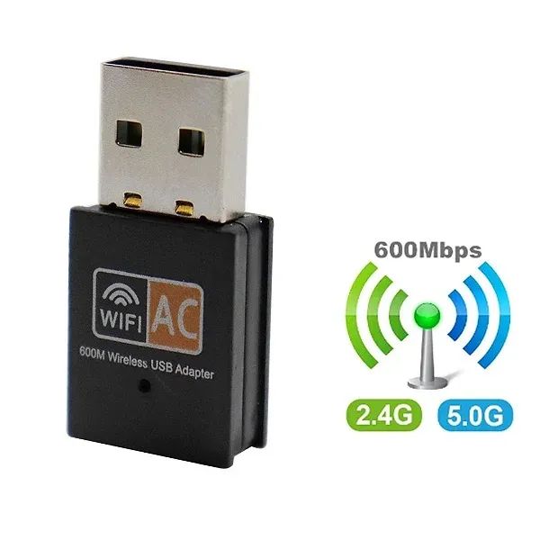 Adaptador Wi-Fi USB Dual Band, 2.4 e 5.0G, 433Mbps em São Luís ma - Foto 3