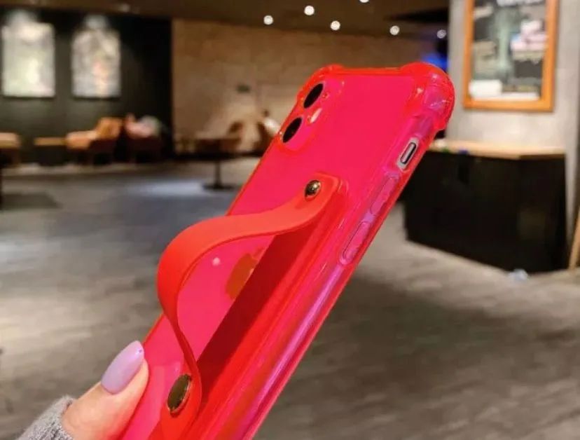 Case  capinha  iPhone 12 em silicone com apoio mãos 