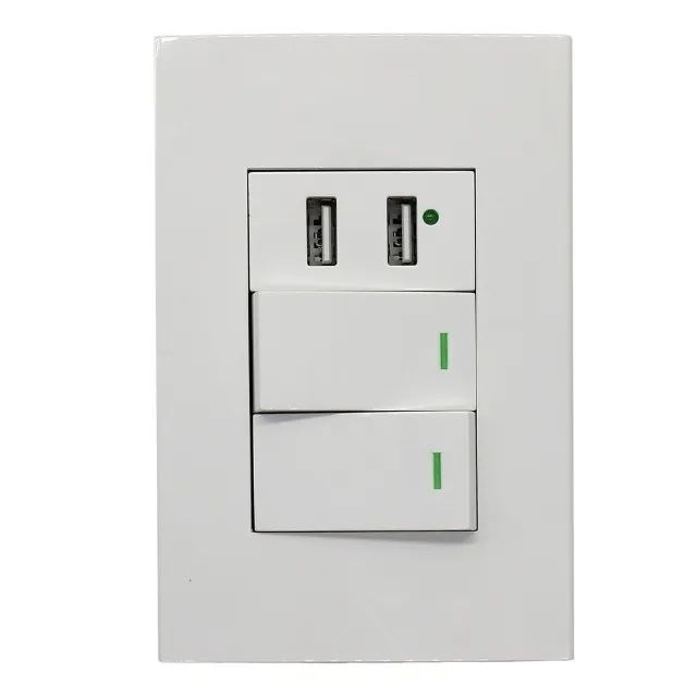 Interruptores De Parede Com 2 Entradas Usb