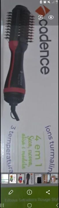 Escova Secadora Cadence 4 em 1 Nova