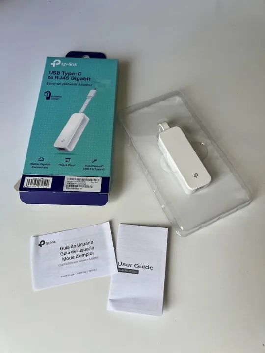 Aadaptador de rede tp-link ue300c tipo-C novo