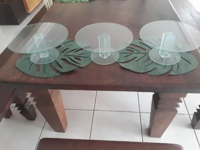 suporte de vidro de 5 mm, para doces em festas com 30 cm de diâmetro 