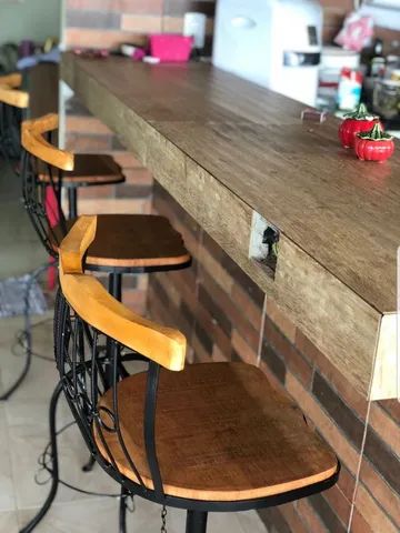 Banqueta Bistrô Gourmet Ajustável e Giratória 