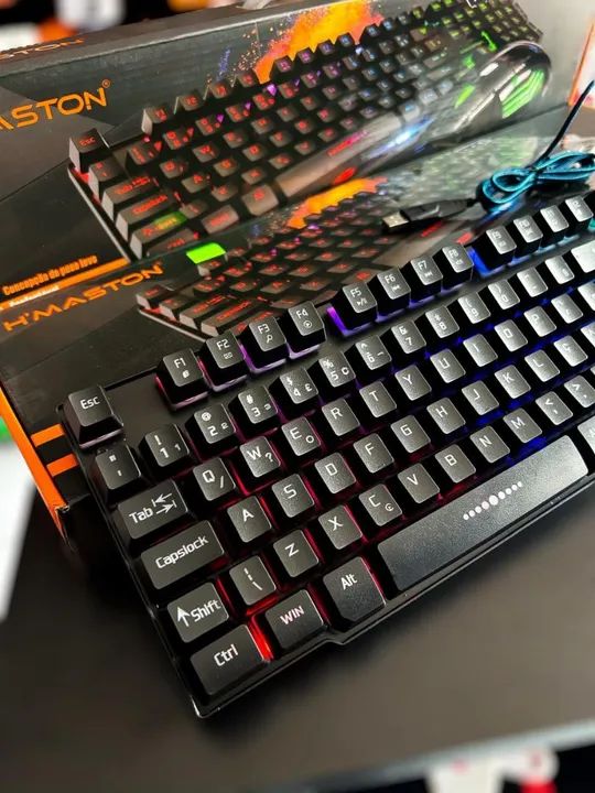 Kit Teclado e Mouse Gamer RGB Hmaston AN-300 - Foto 4