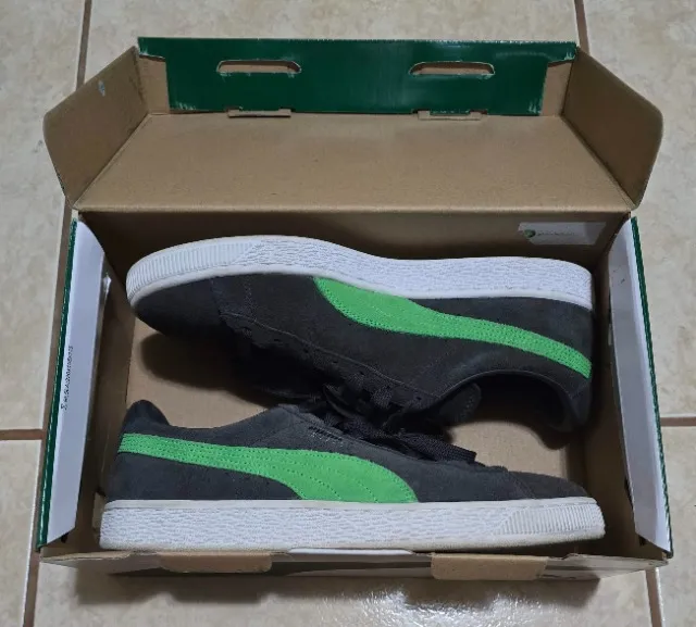 Puma Suede Cinza/Verde