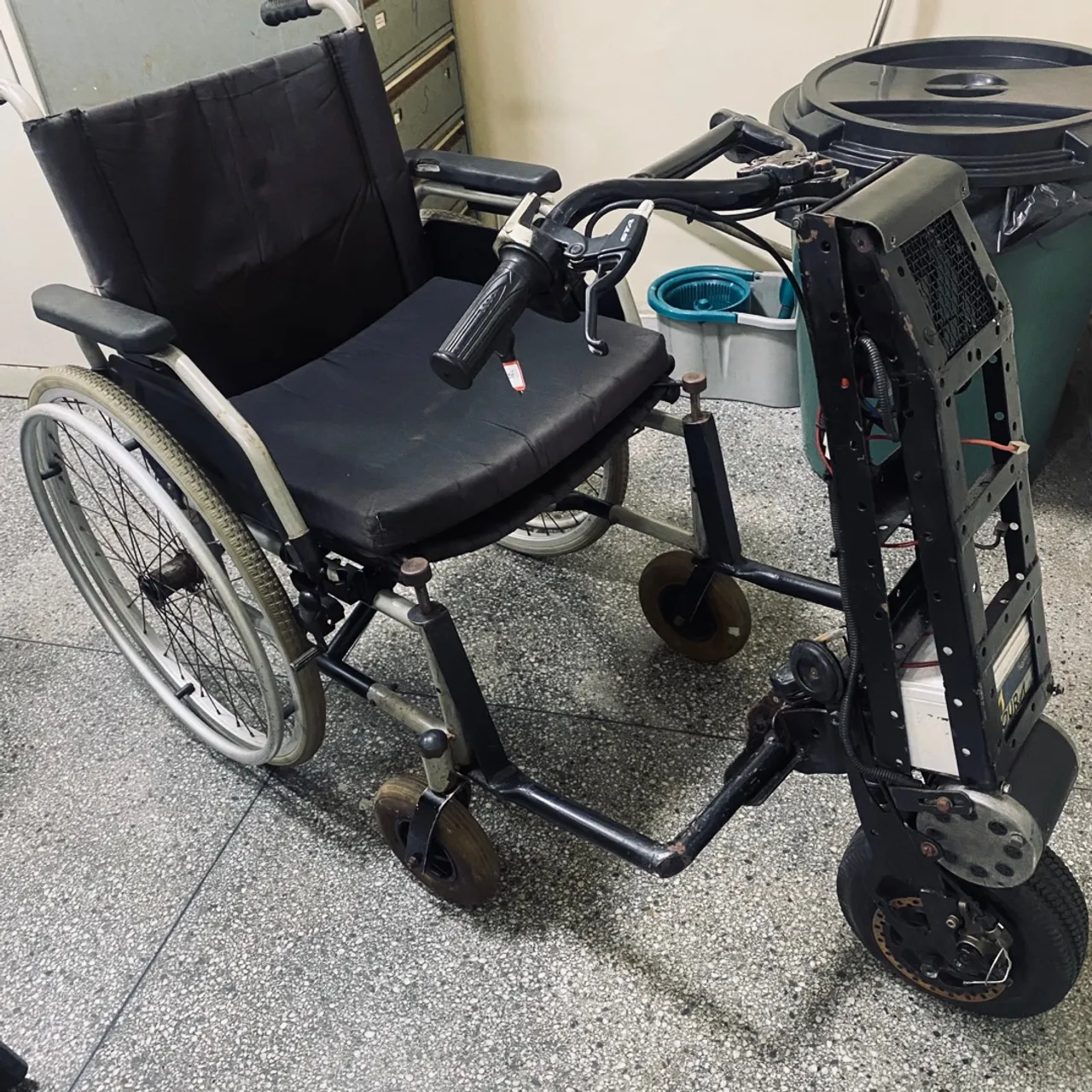 Kit dobrável motorizar Cadeira desmontae