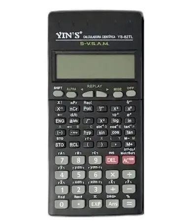 Calculadora Científica Com Capa 12 Dígitos Faculdade Escola 8x16 Cm YS-82TL (z418) - Foto 2