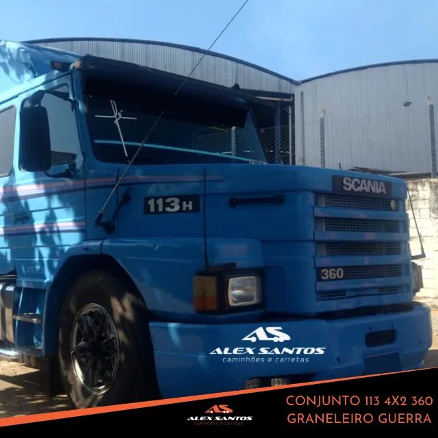 Conjunto Scania T 113 H 4X2 360 1994/1994 e graneleiro Guerra 2005/2005