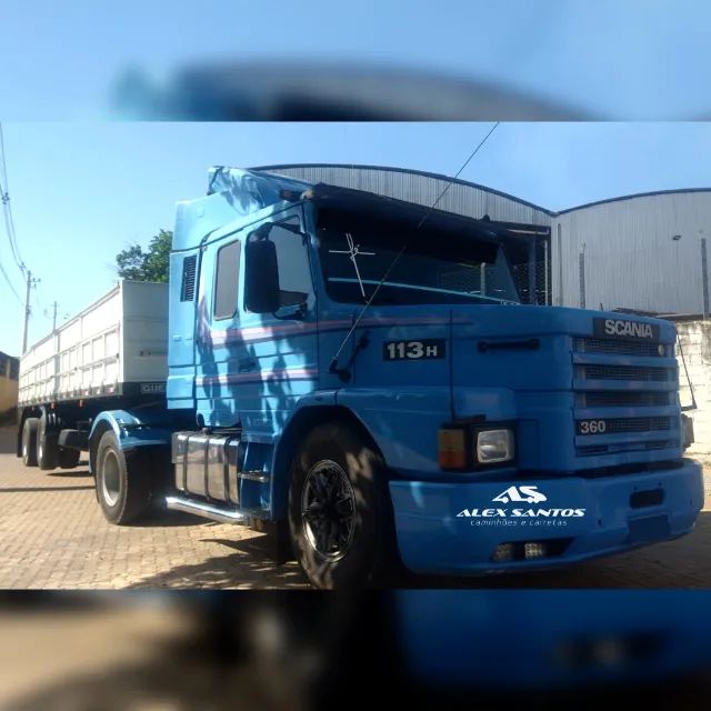 Conjunto Scania T 113 H 4X2 360 1994/1994 e graneleiro Guerra 2005/2005 - Foto 2