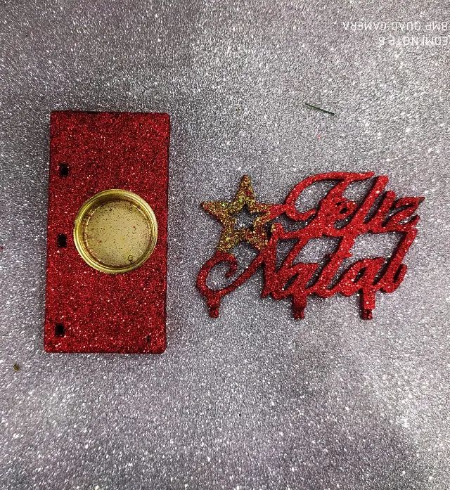 Enfeite Feliz Natal Wf829 C/glitter 8282007 - Foto 4