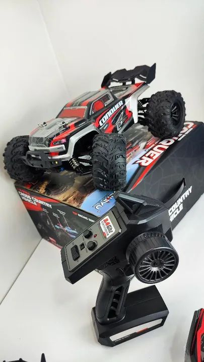 Carrinho de controle remoto 4x4 velocidade máxima 50km  - Foto 5