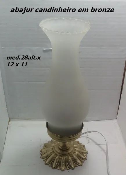 abajur candinheiro em bronze - Foto 3