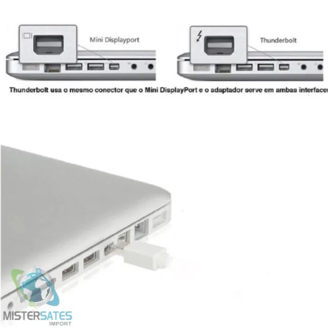 Cabo Adaptador Mini Displayport X Vga Macbook Pro Air Apple COD 103 - Foto 5
