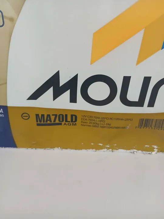 Bateria 70ah Moura AGM  - Foto 2