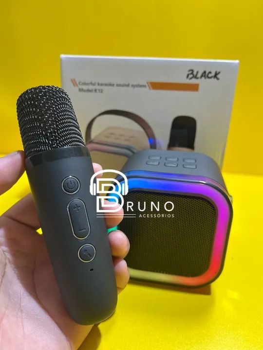 Caixinha de som C/ Microfone Karaokê 444717130633728002