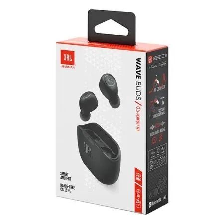 Fone de ouvido JBL Wave Buds Branco e preto  - Foto 6