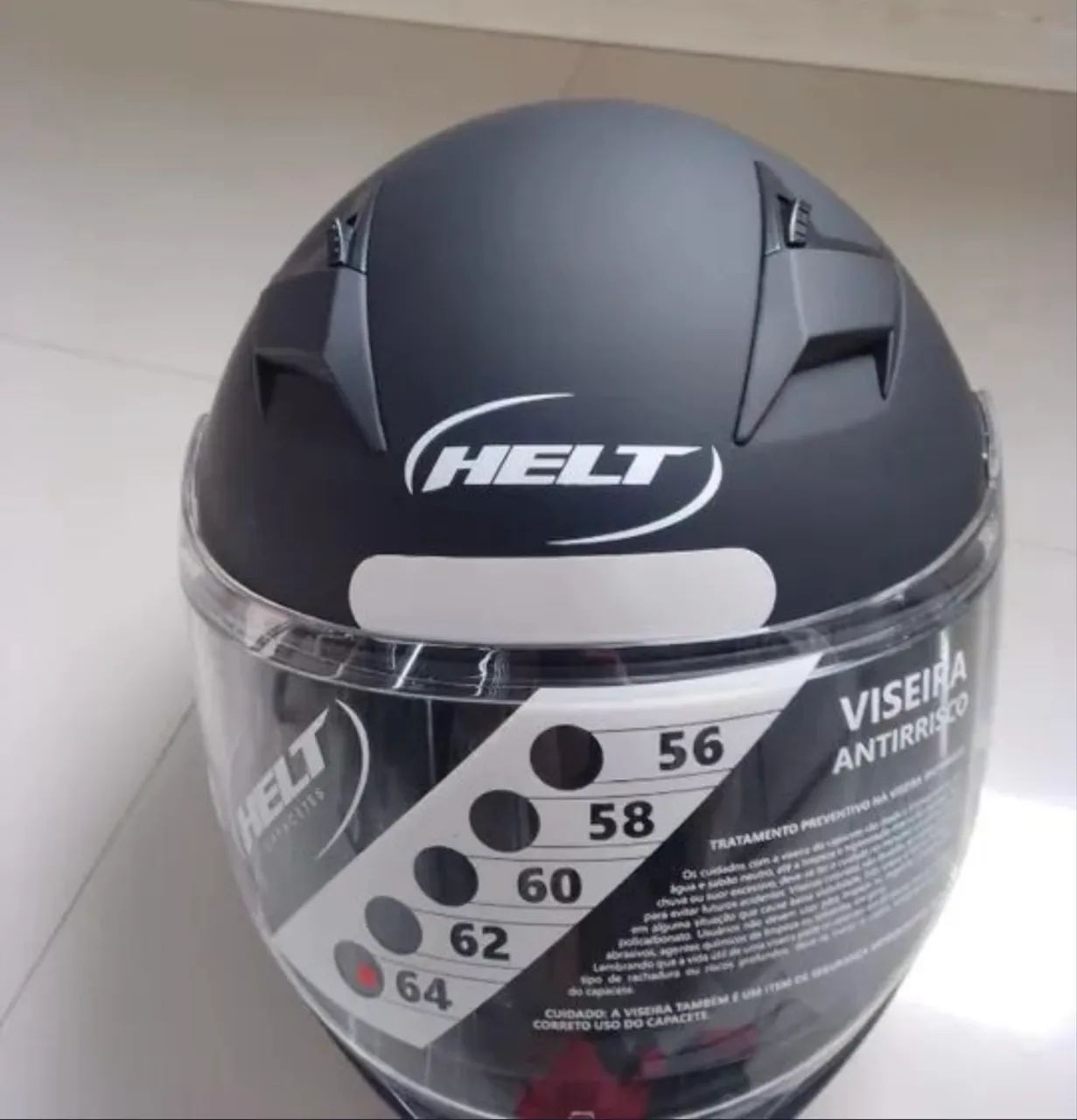 Capacete Helt, preto, tamanho 64,  - Foto 2