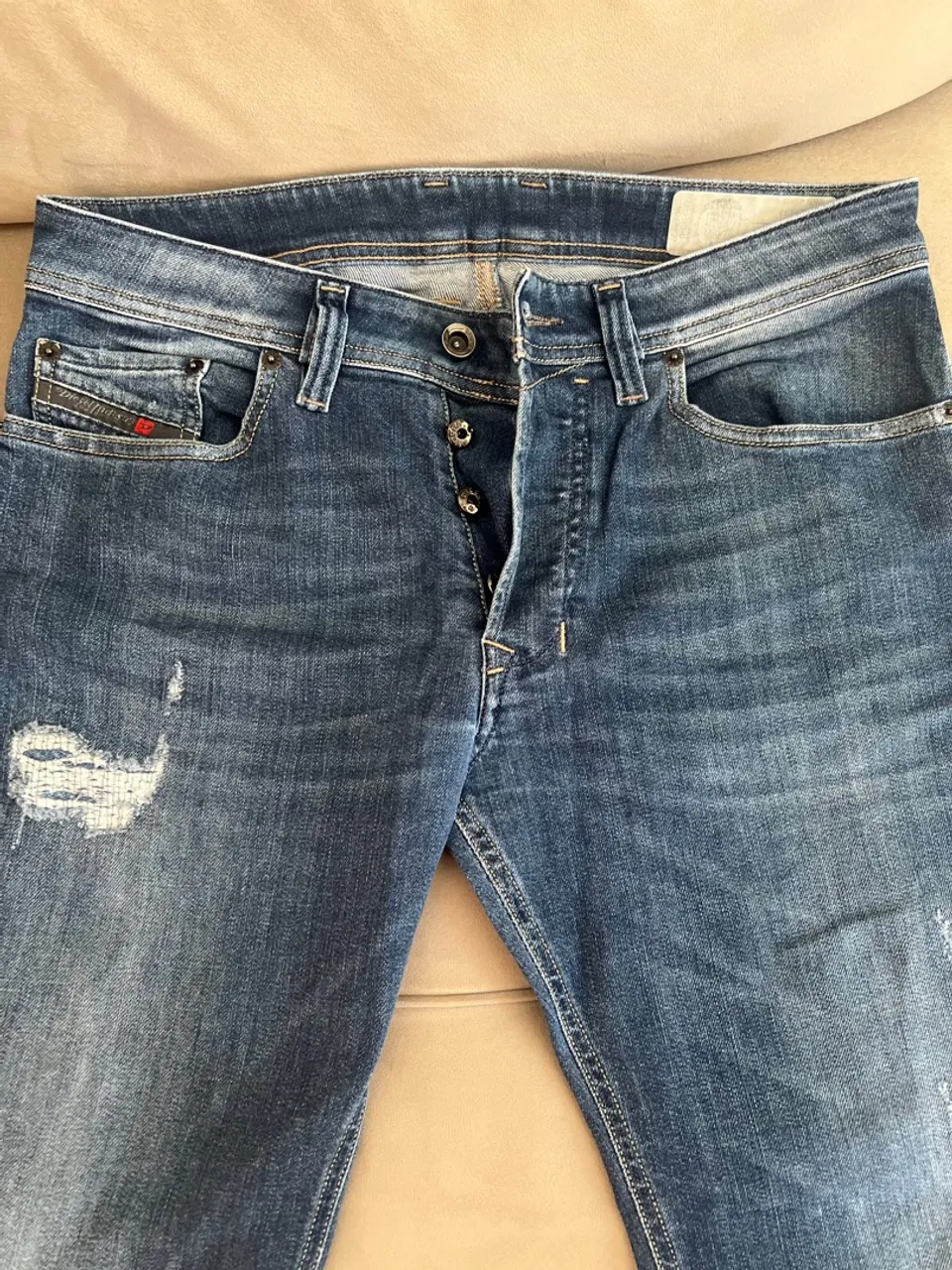 Calça Jeans Diesel Azul Destroyed