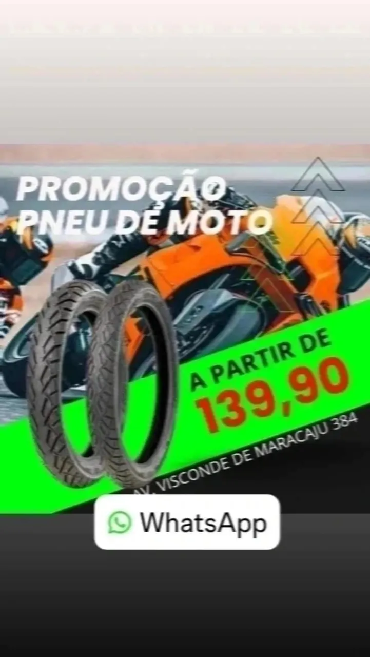 Promoção de Pneus para Moto - A partir de 139,90
