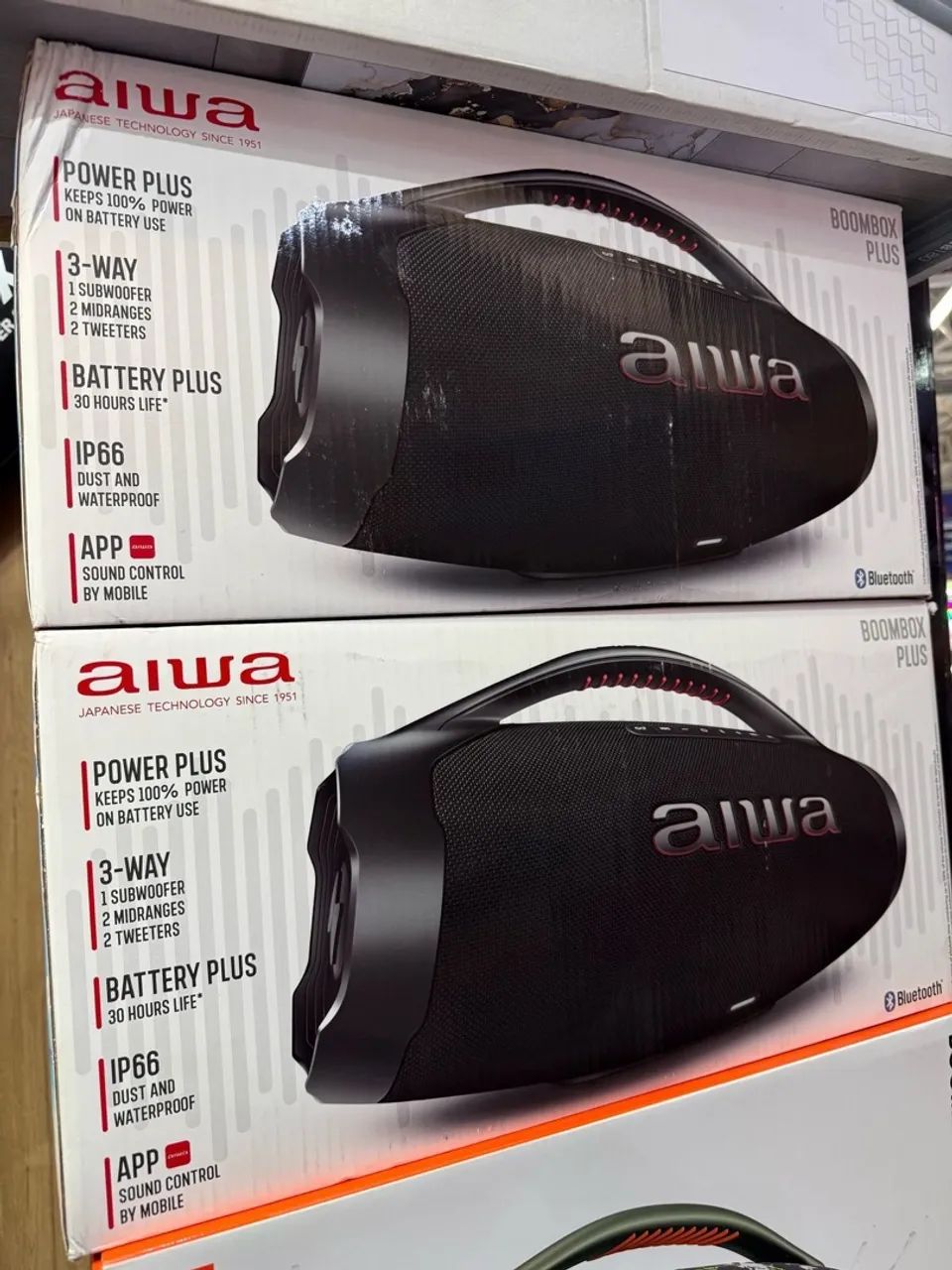 Caixa de Som Bluetooth Aiwa Boombox Plus - 30h de Bateria