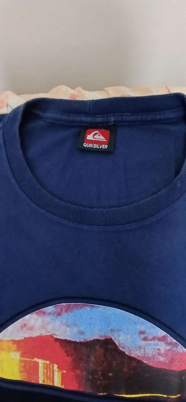 Camiseta Quiksilver Azul Marinho - Foto 3