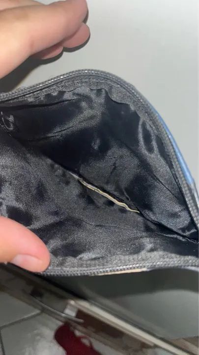 Bolsa em couro tons de azul - Foto 3