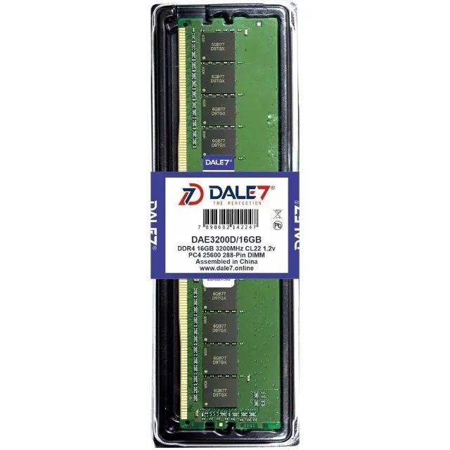 Memória Ram 16GB, 3200Mhz, DDR4, Desktop, 1.2v Dale7 Novo Loja Coimbra Computadores  