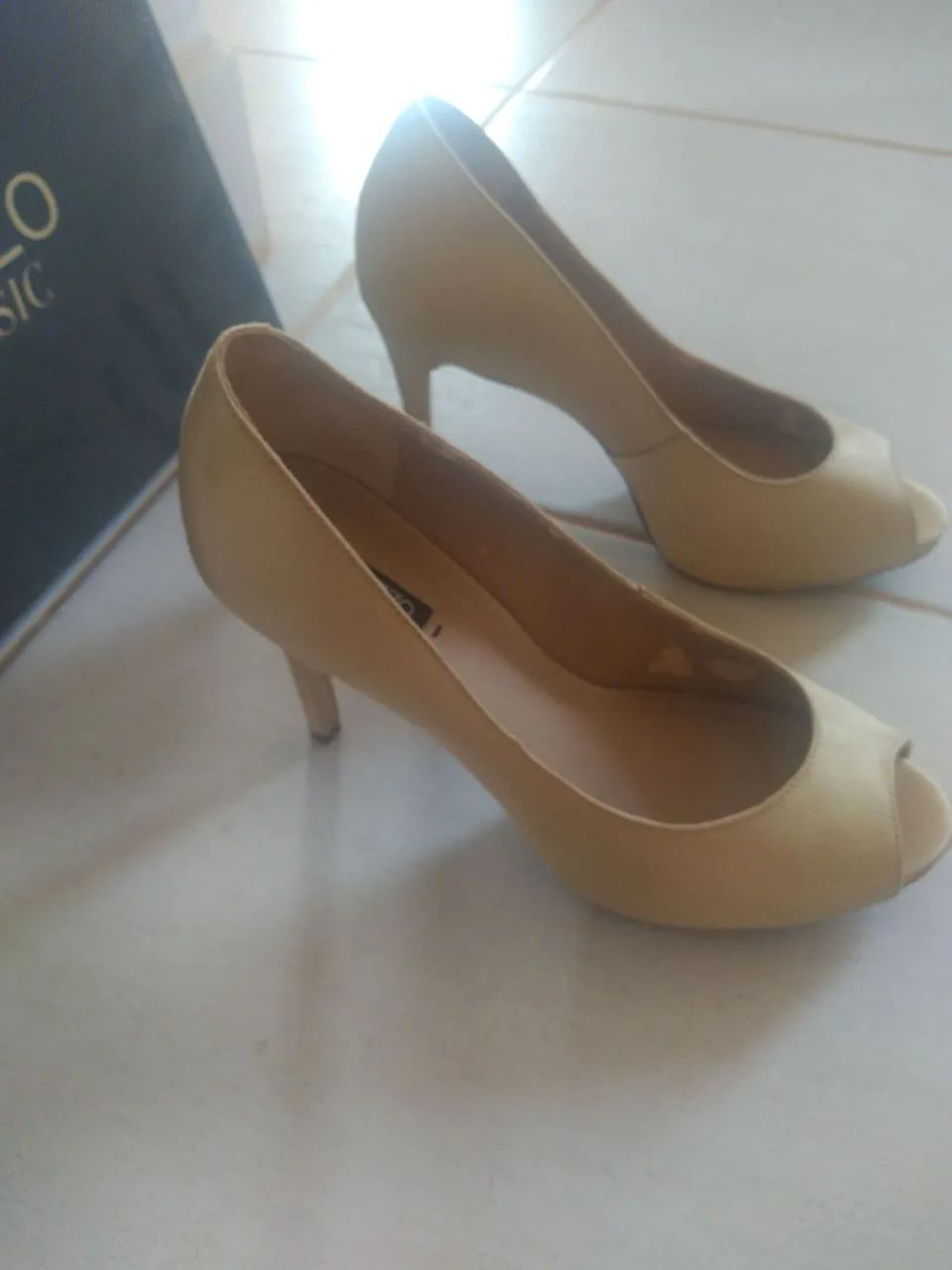 Sapato Scarpin Arezzo Classic Bege N 37 - Foto 3