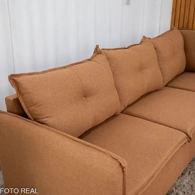 Sofá de Canto Turquia  Linho -  Produto Novo!  Pronta Entrega! - Foto 4