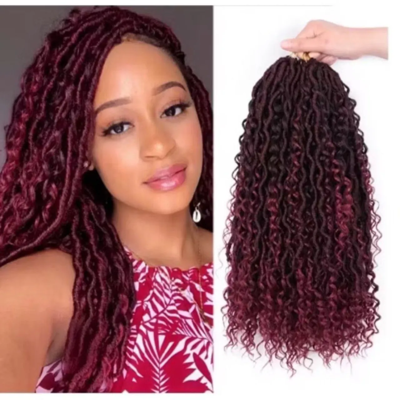Cabelo Sintético Trança Goddess Locs 2 PACOTES