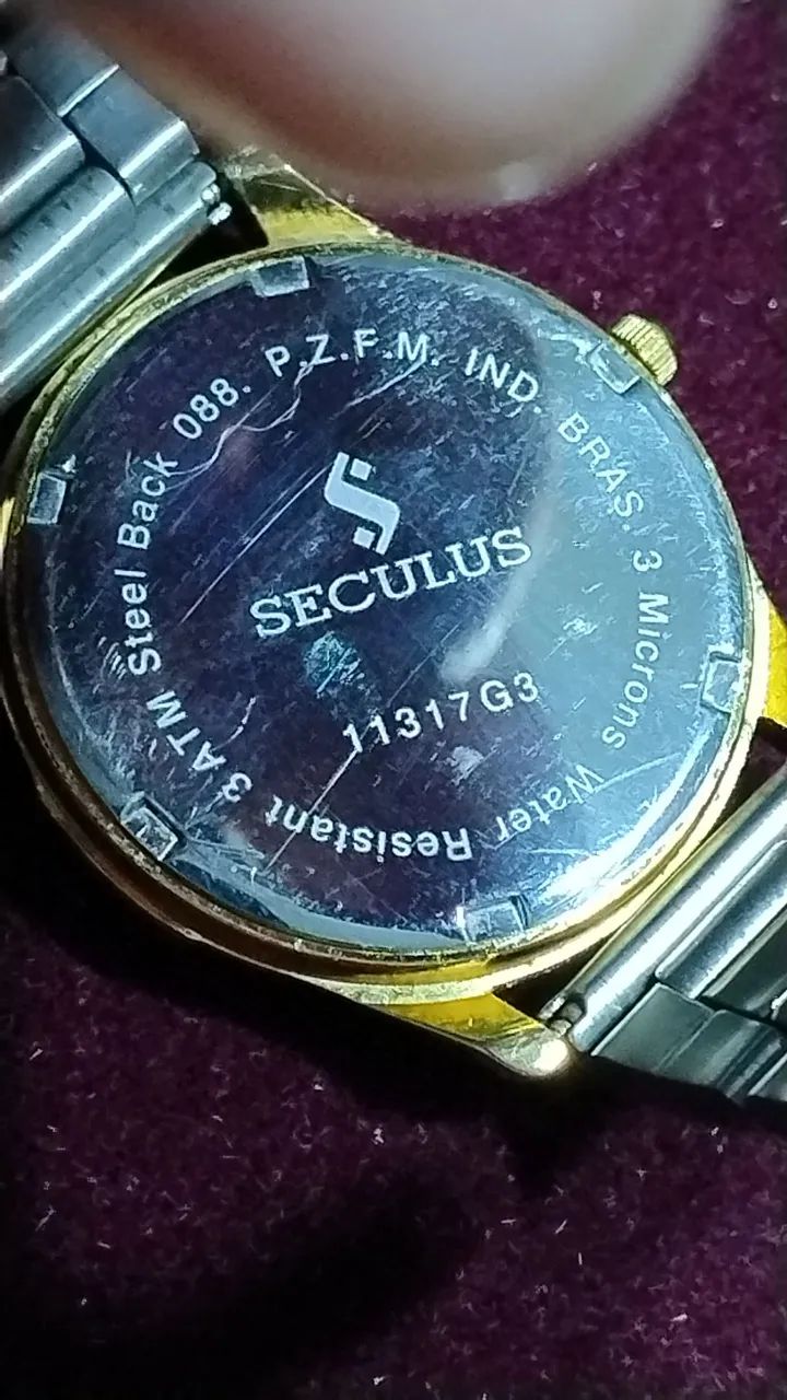 Relógio Seculus Quartz Dourado - Foto 3