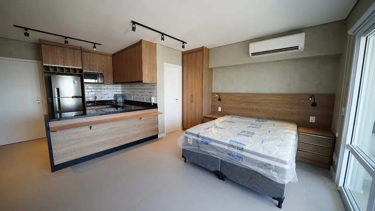 Studio em Campo belo com 42m², 1 quarto, 1 vaga.