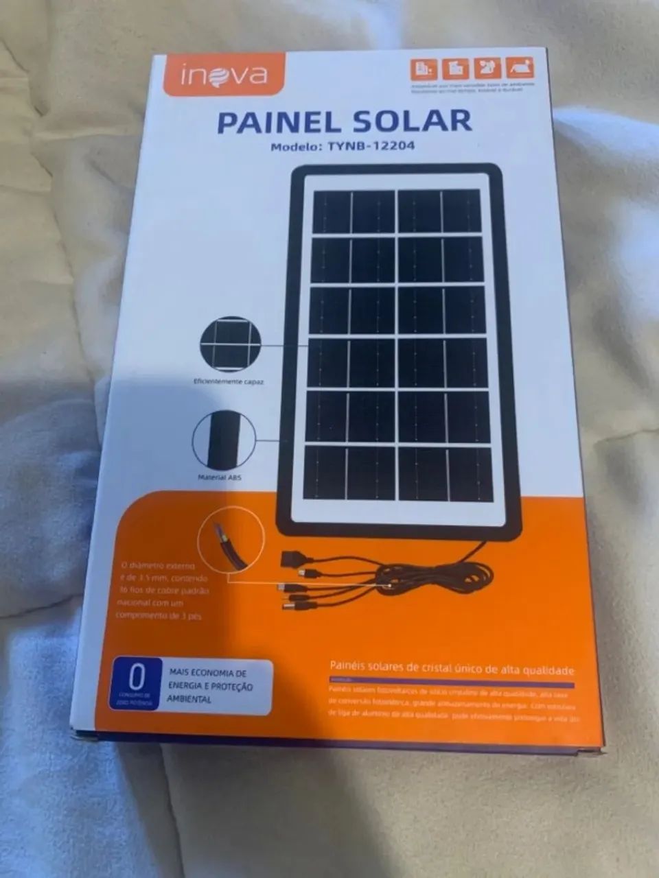 Carregador Portátil com Painel de Energia Solar Potência de 3v-5v NOVO - Foto 2