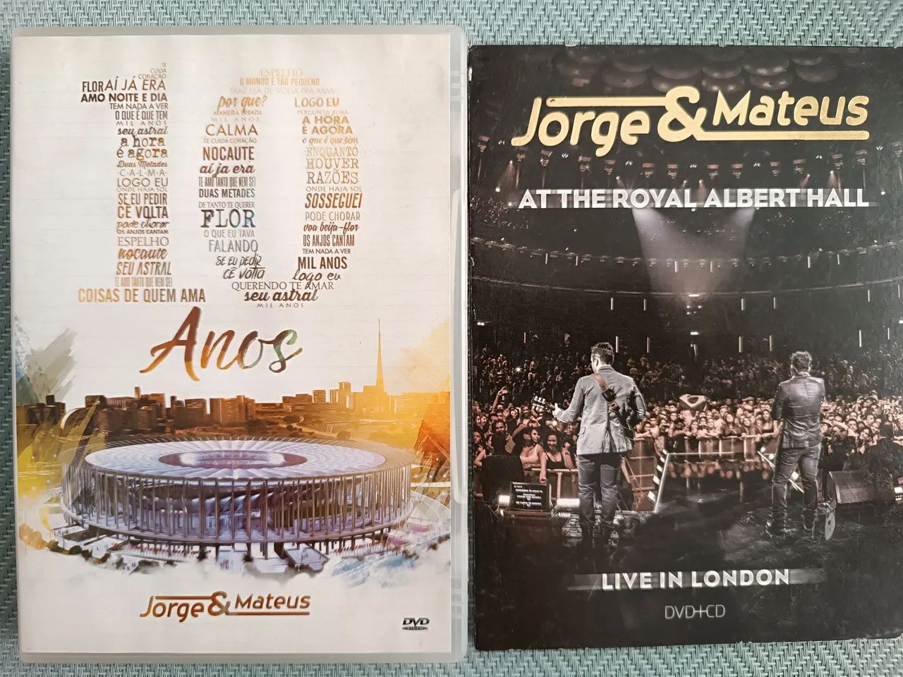 2 DVDs Jorge & Mateus -10 Anos e Live in London - DVD, Blu-Ray e