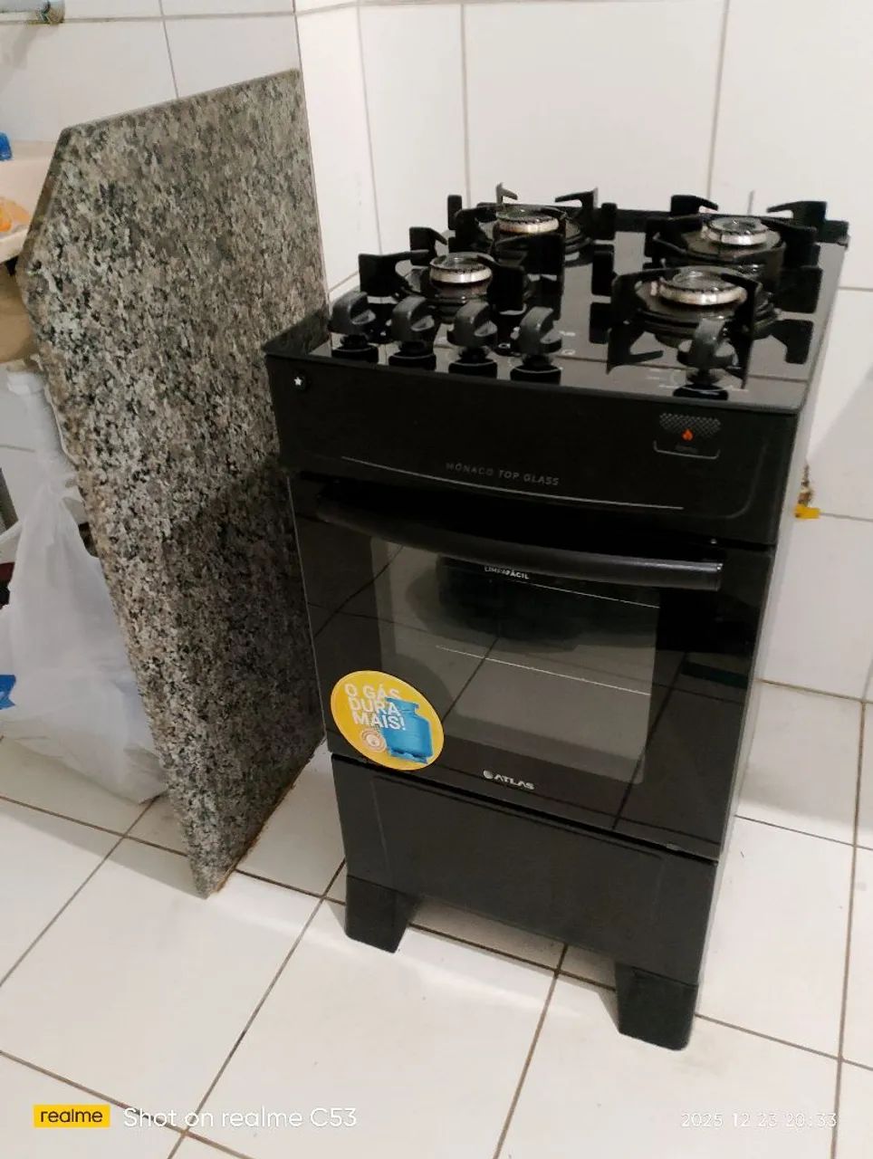 Fogão Tampo de vidro por 450. Atlas.  - Foto 3