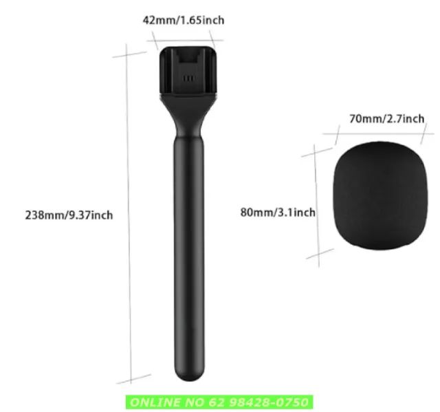 Suporte Mão Bastão P/ Entrevista Adaptador Microfone Lapela - Foto 3