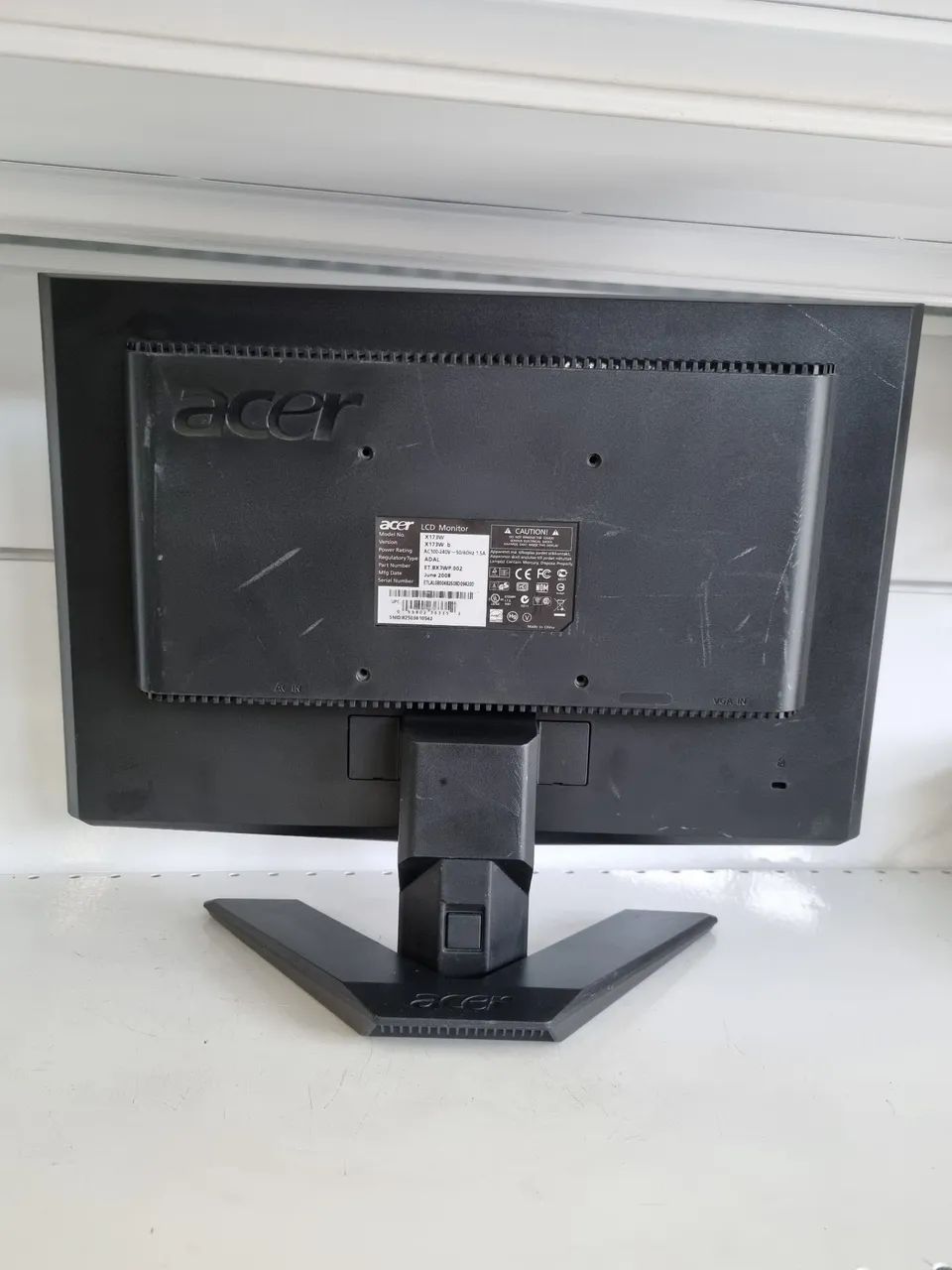 Monitor Acer 17" Polegadas Widescreen Conexão VGA Ótimo Estado por 149,00 - Foto 4