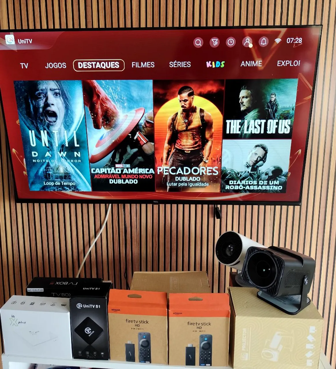 Fire TV Stick HD Projetor TV Box