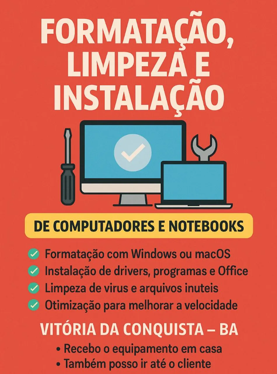 Formatação, Limpeza e Instalação de Computadores
