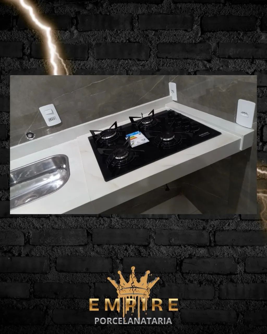 Pia em porcelanato premiu, 1.50x60