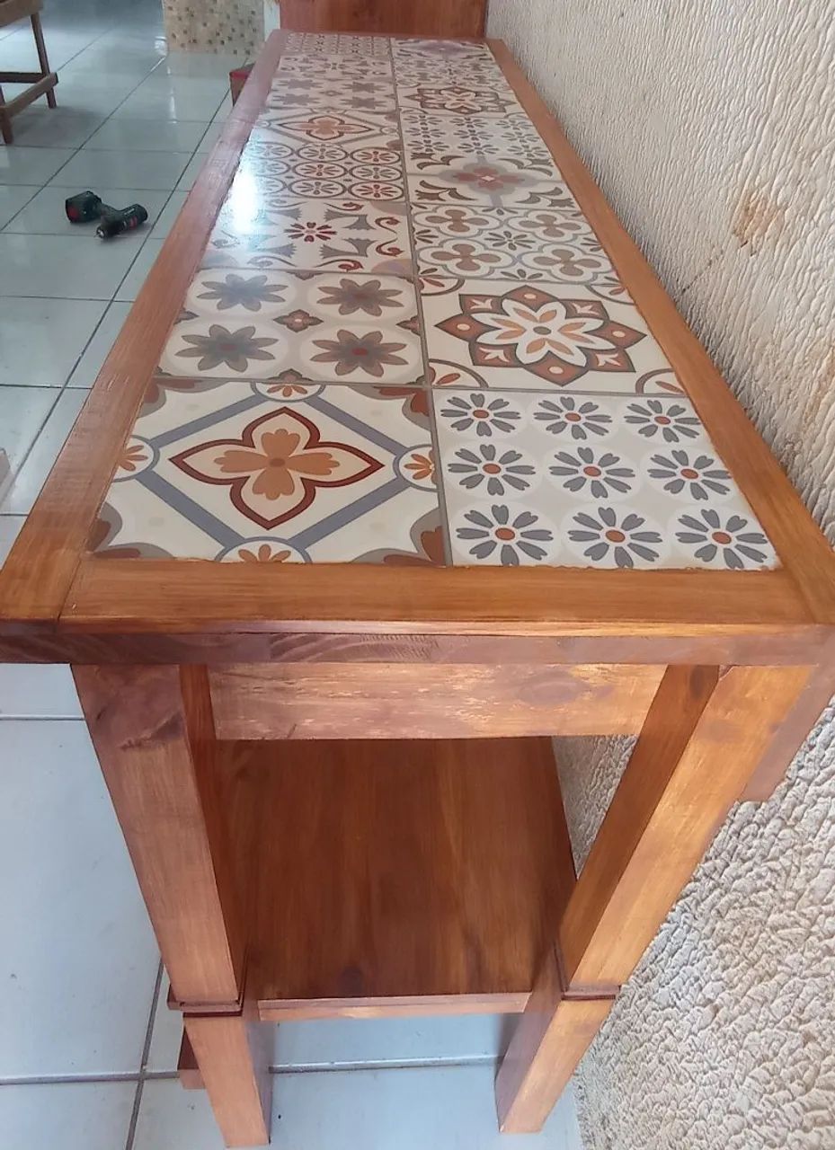 Pine Wood Side Table