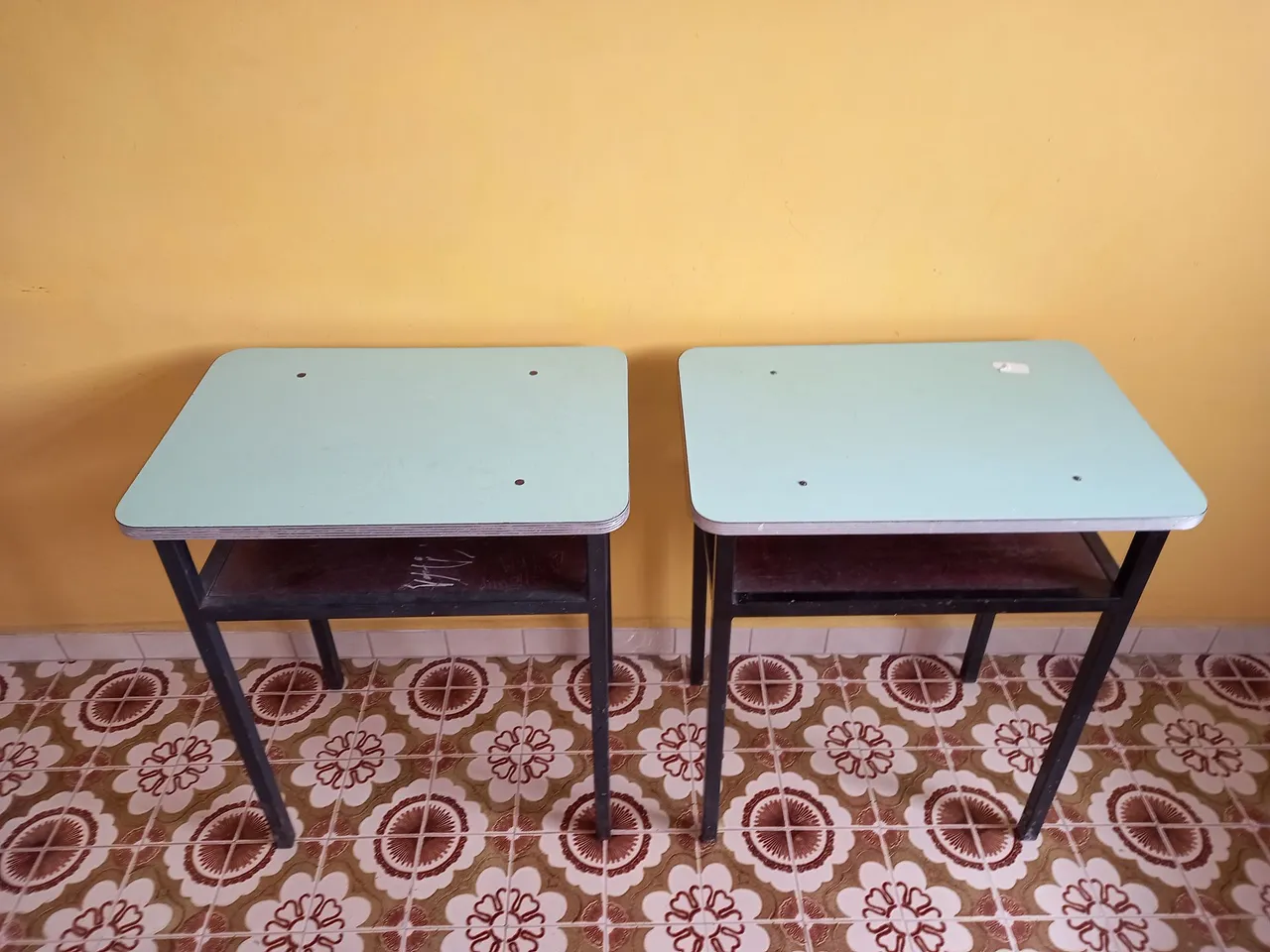 Mesas escolares vintage - Par