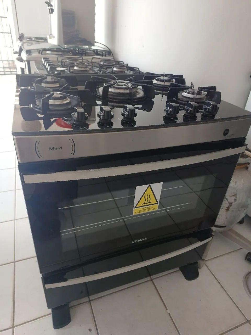 Fogão automático total mesa de vidro 