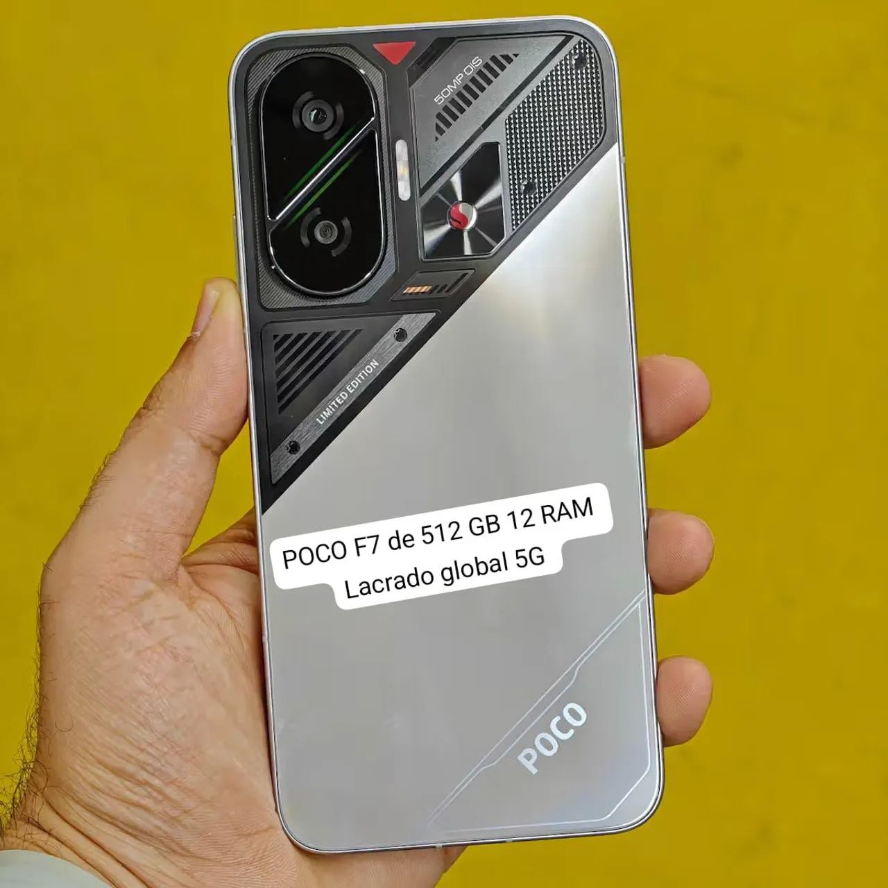 POCO F7 シルバー 12GB RAM 512GB ROM フィルムおまけ POCO F7 de 512 GB 12 RAM COR SILVER LACRADO GLOBAL 5G - Celulares