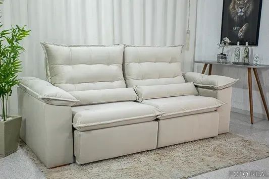 Sofá Retrátil Reclinável Emanuelly 2.30m    Pronta Entrega!   RF - Foto 4