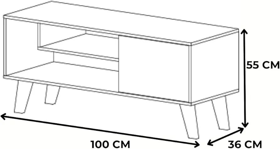 Rack Heitor Rústico Gv Móveis 100cm Para Tv 43 Com Porta - Foto 4